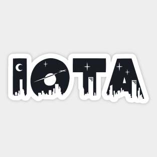 Iota Cityscape Letters Sticker